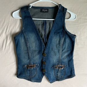 Gina Denim Waistcoat Jacket